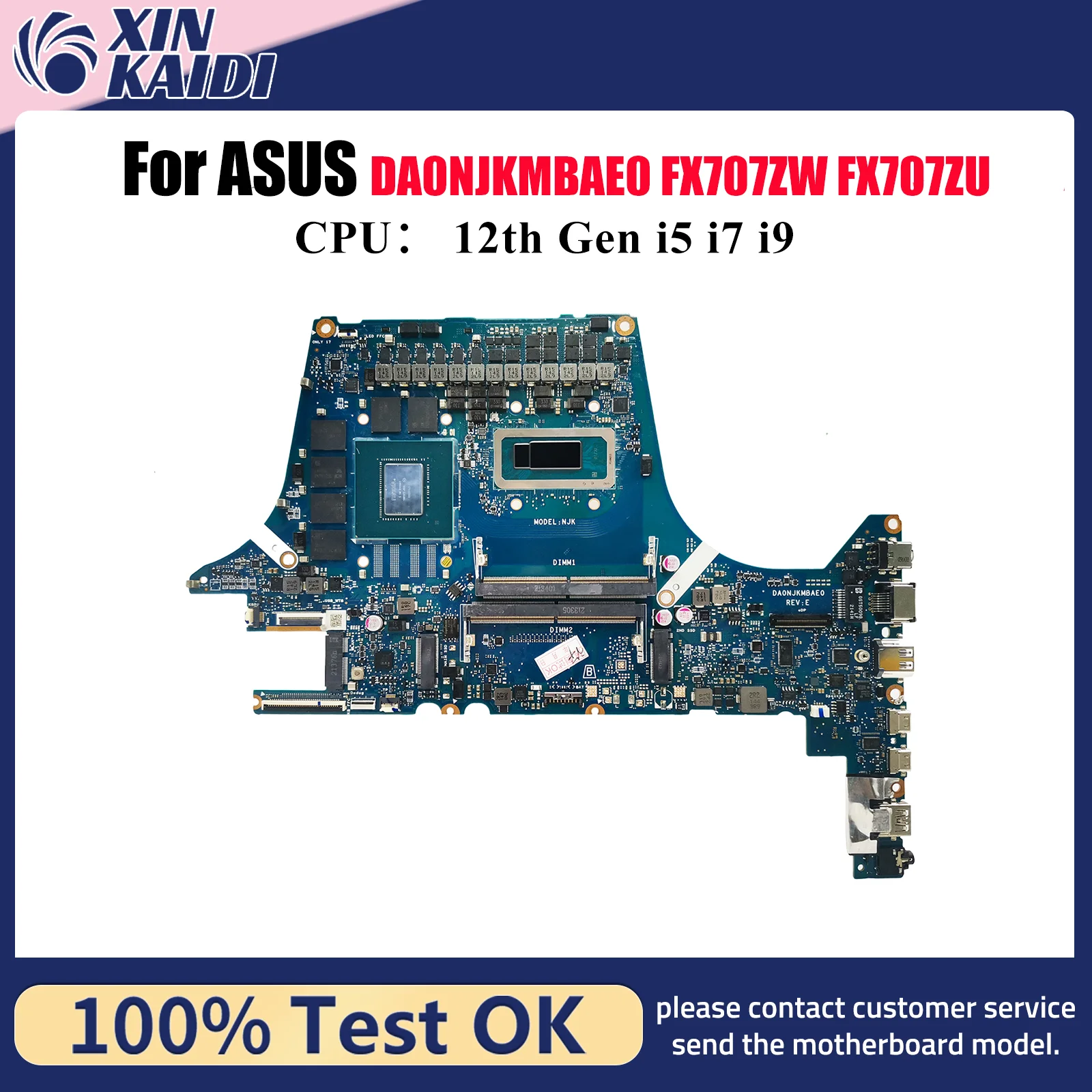 

DA0NJKMBAE0 Материнская плата для ноутбука ASUS TUF Gaming FX707ZV FX707ZU FX507Z FX707ZR FX707ZM FX707ZW Материнская плата с 12-го поколения i5 i7 i9