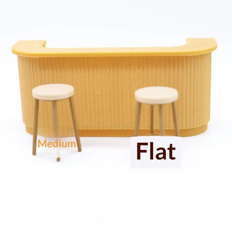 

3Pcs Plastic Furniture Playing House Miniature Table Chair 1 12 Scale Dollhouse Bar Counter Scene Model Doll House Accessory