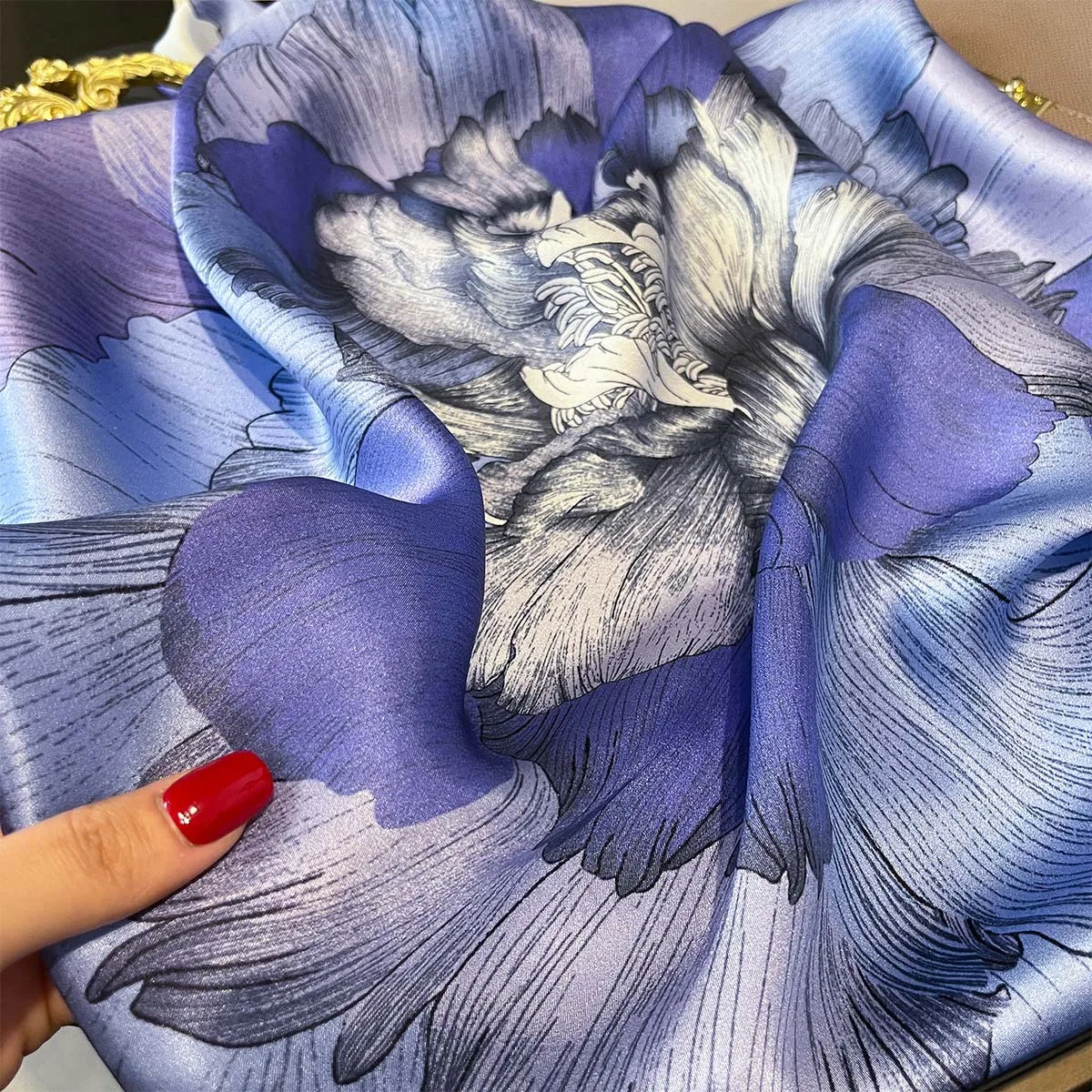 

100% шелковый шарф, женский платок, квадратный женский шелковичный роскошный модный шейный платок с принтом, женская шаль, хиджаб, бандана, шарфы