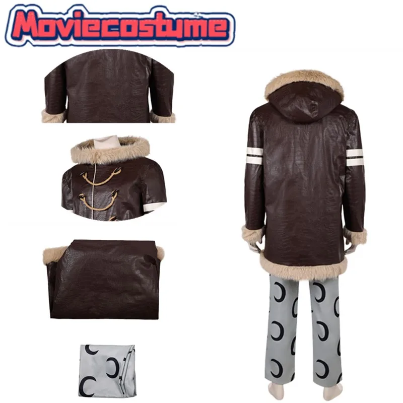 

Костюм Усоппа для косплея: пальто, брюки, мужской наряд, пиратский костюм из ТВ-сериала 2026, фантазийный костюм для взрослых, верхняя одежда, комплект для Хэллоуина, карнавала, вечеринки