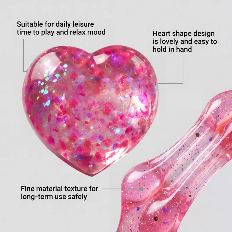 Palm Decompression Ball Soft TPR Squishy For Adults Mini Party Gift Colorful Squeeze Heart Toy Stress Relief Sensory Fidget Toys