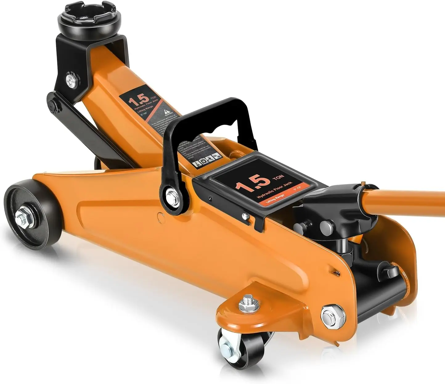 

1.5 Ton Floor Jack, Heavy Duty Steel Hydraulic Car Jack with Single Piston Quick Lift Pump, Hydraulic Racing Floor Jack, Lifting