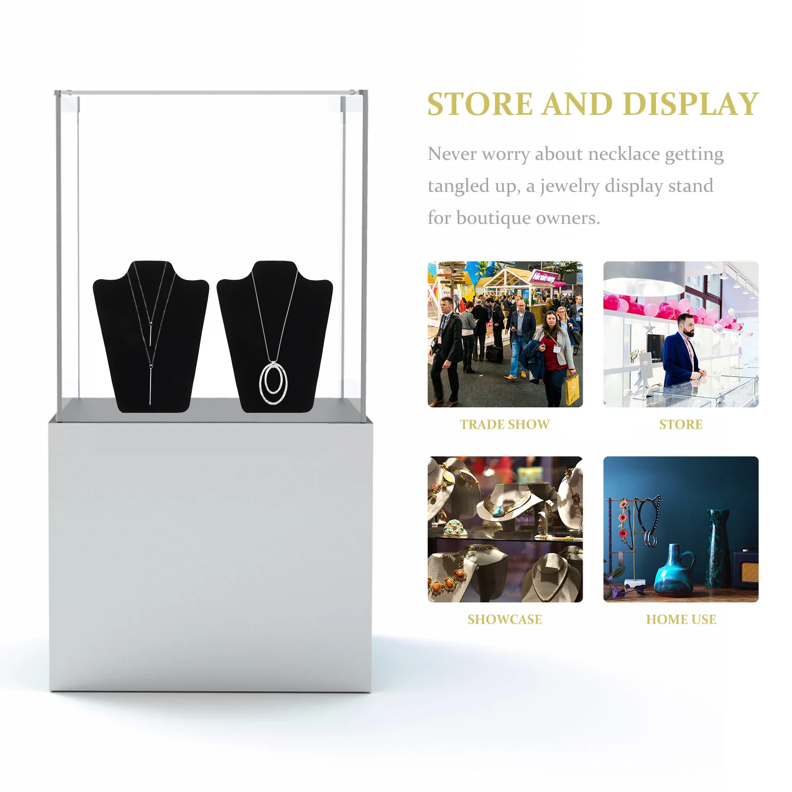 

Neck Holder Stand For Store Jewelry Display For Selling Showcase Necklace Display Rack Jewelry Bust Holder Decor