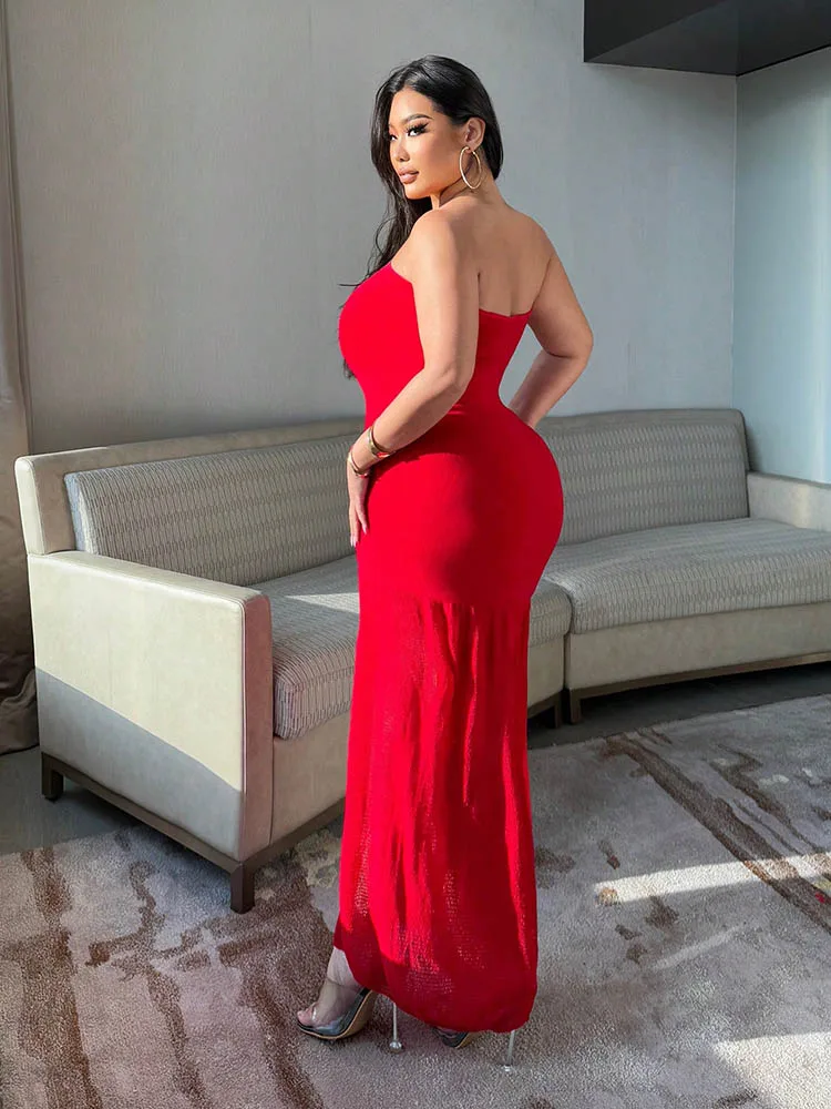 Women's Sexy Dress With Hollow-Out Back Alluring  Long Dress Hot Lingerie Party Queen Sexy Plus Size