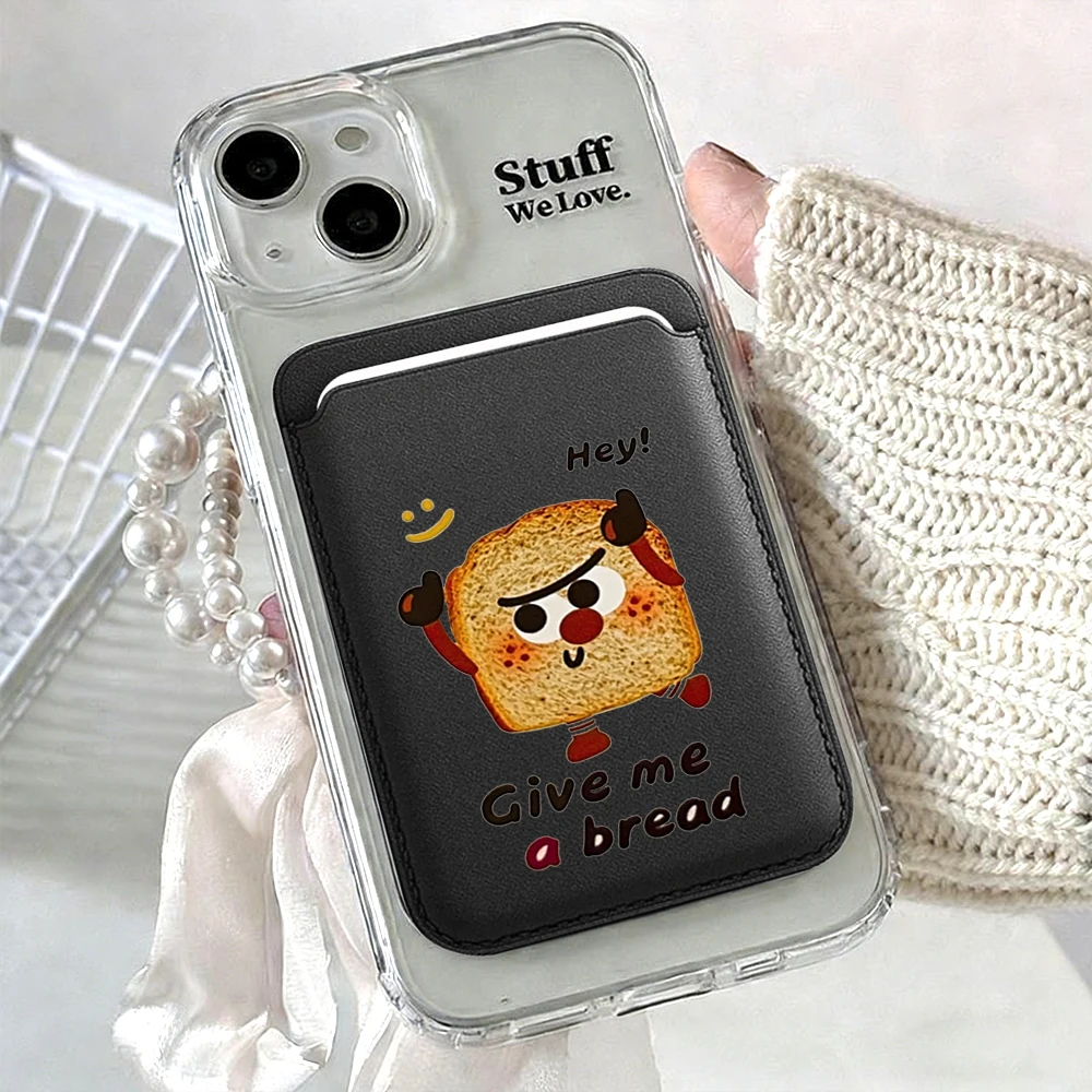 Energetic Toast Leder-Kartenetui Handyhülle Kartenhalter für Magnetische Hülle Geeignet für alle iPhone Magsafe Karten-Handytaschen – Detail 13