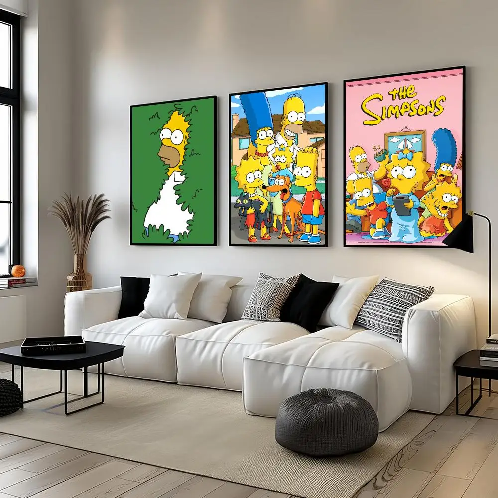 Funny Cartoon Poster For Bedroom Gamer Room Decor Restaurant Wall Trendy The S-Simpsons-S Aesthetic Gift
