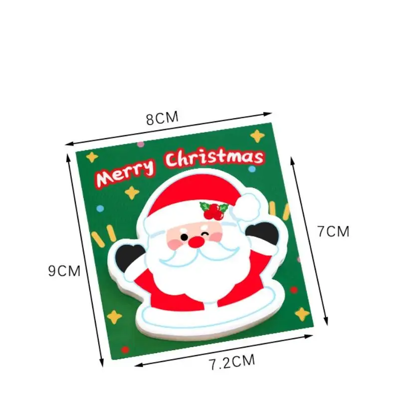 5 uds Navidad Santa Claus muñeco de nieve árbol en forma de notas adhesivas útiles escolares de dibujos animados Bloc de notas Kawaii regalos estacionarios para estudiantes