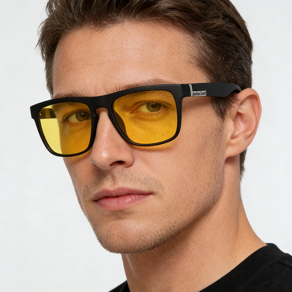VIVIBEE Nachtsichtbrille Gelb Polarisiert UV400 Männer Platz Schutzbrillen Sport Frauen Blendschutz Auto Okulare – Detail 2