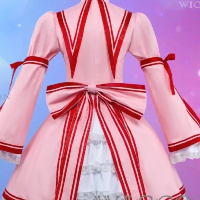 

TANAH MERAH disfraz de Kanbe Kotori Anime Rewrite Cosplay Costume Girl Sweet Pink JK School Uniform Halloween Carnival Cute Sail
