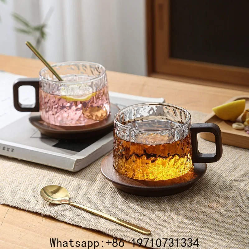 Glacier glass coffee cup high value personal ice American latte cup high-end exquisite drink cup