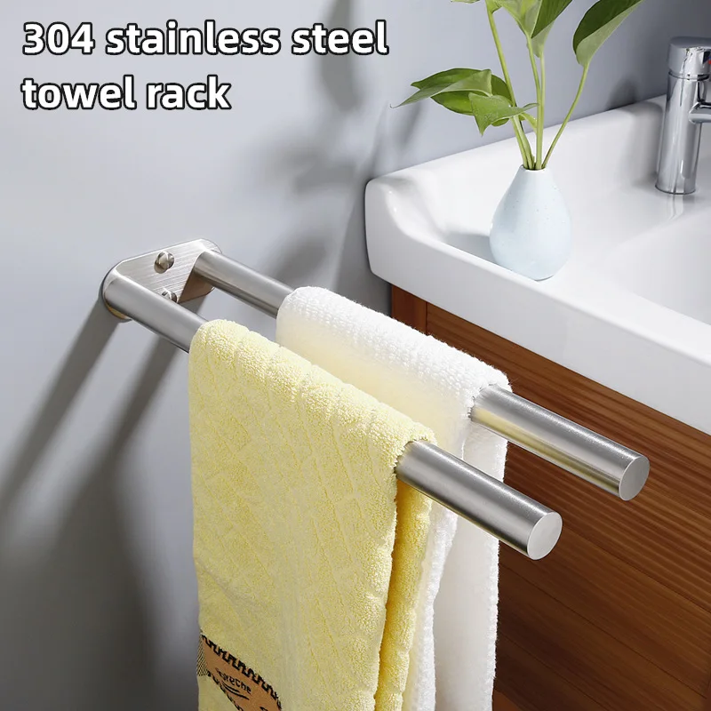 Stainless Steel Shelf Robe Hook Hanger Wall Mounted Towel Rail Bar Racks Tissue Paper Holder for Bathroom Hardware Accessories