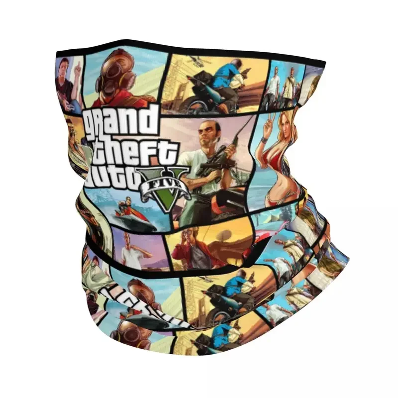 Grand Theft Auto Bandana Winter Neck Warmer Men Windproof Wrap Face Scarf for Ski GTA Adventure Game Gaiter Headband