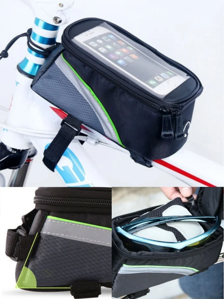 AliExpress Bicycle Bag Cycling Gear Mountain Bike Top Tube Bag 5th Generation with Headphone Port 5.5 - inch Bike Phone Bag