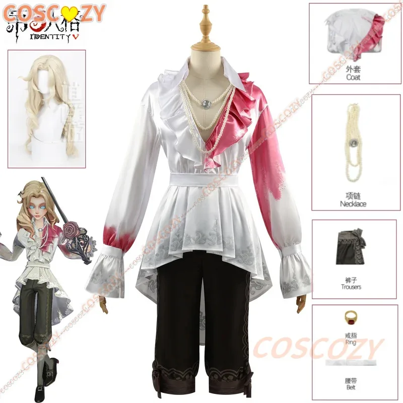 

Game Identity V Joseph Cosplay Costume Wig Hair Fashion Handsome Uniform Event Party Role Play Clothing Set