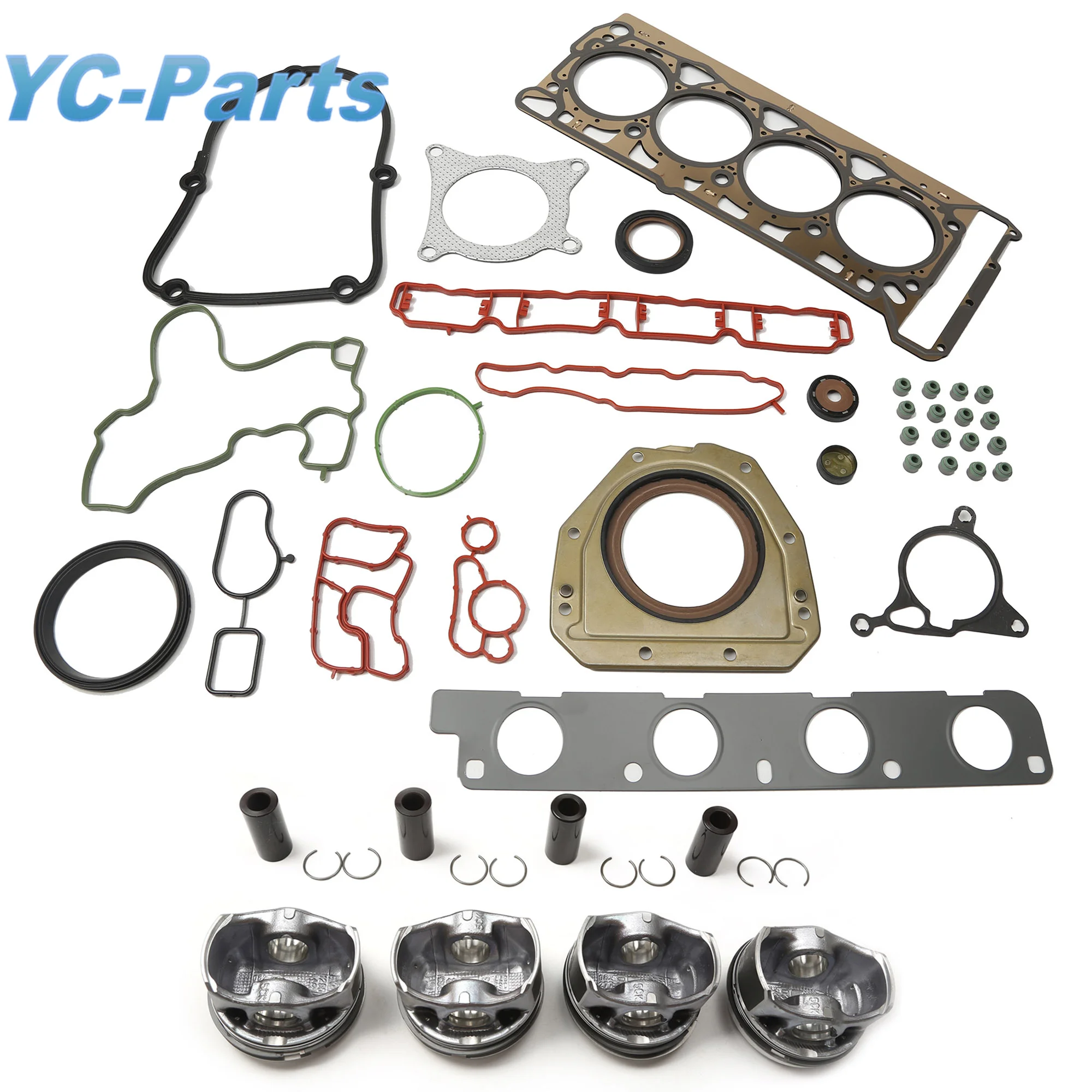 EA888 MK2 1.8T Engine 23mm Pistons Seal Gasket Repair Set for VW Passat B7 CC Audi A4 A5 TT Skoda Superb 1.8 TFSI CDAA CDAB