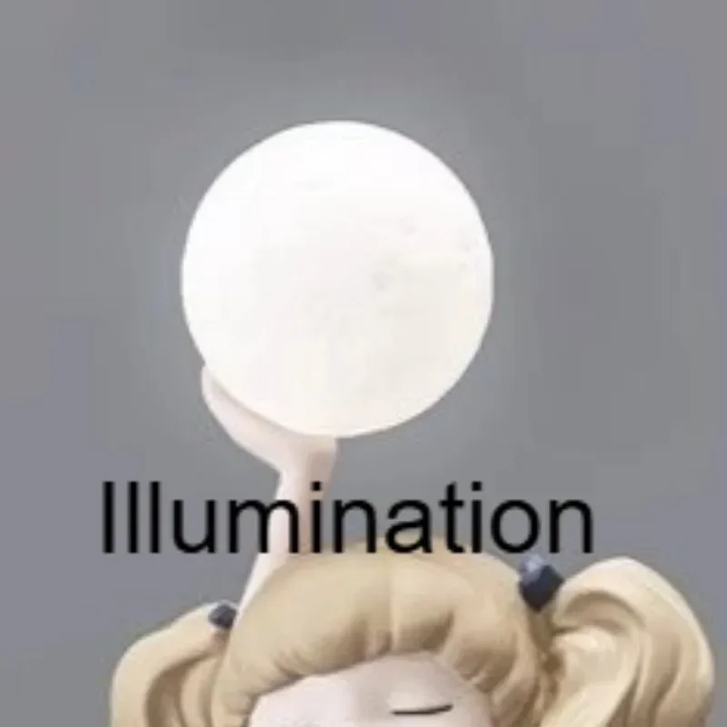 New Glowing Figurines Human Animal Theme Mini Statue Resin Material Craft Ornament Indoor Living Bedroom Home Decoration Cr