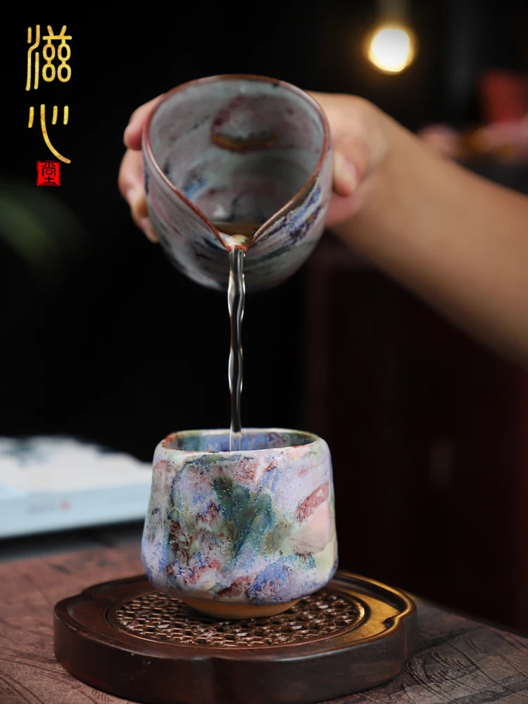High-End Zhiyanyaki Japanese Style Firewood Stoneware Cup Single Tea Personal Dedicated Retro