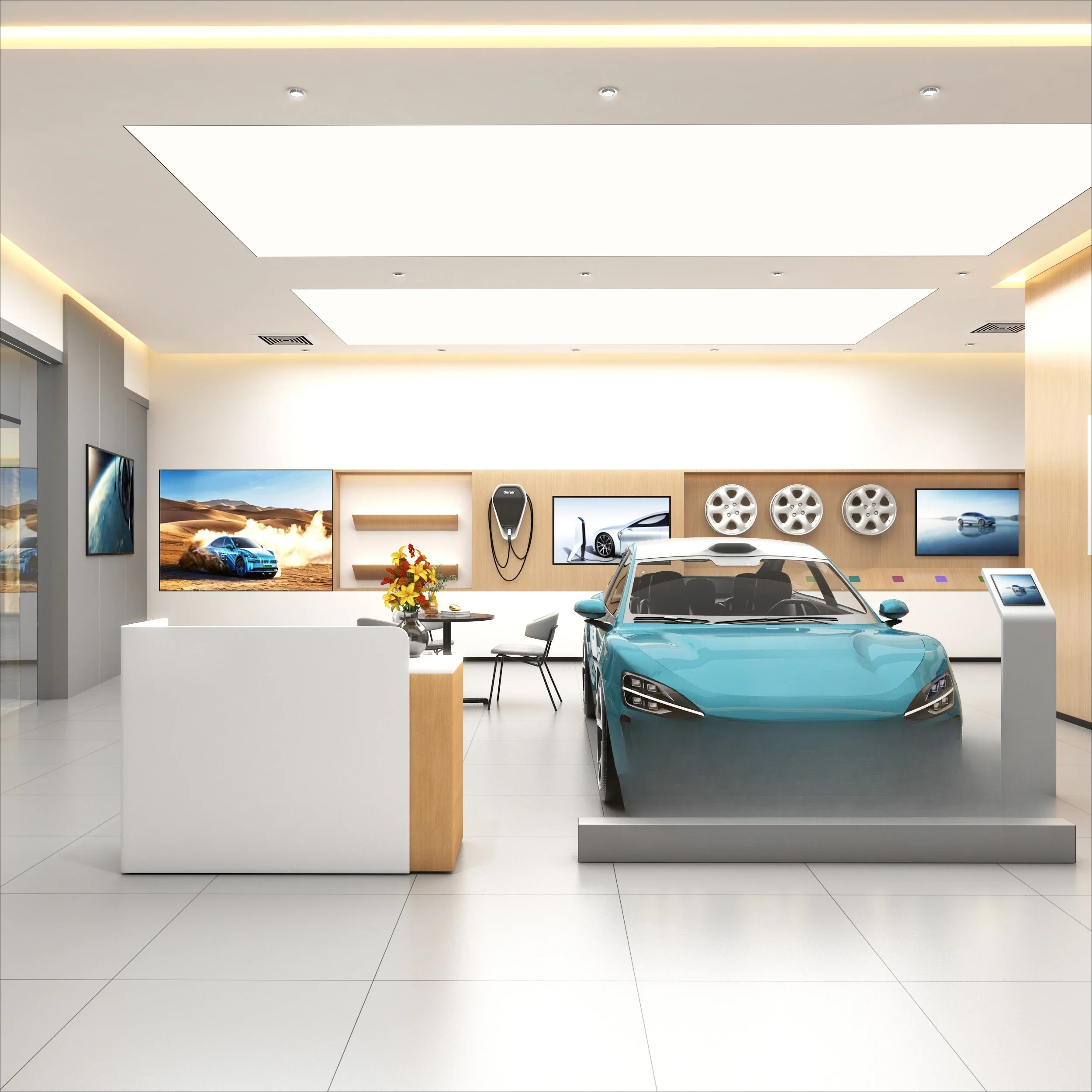 New product shopping mall stall simple small checkout page welcome desk company consultation reception