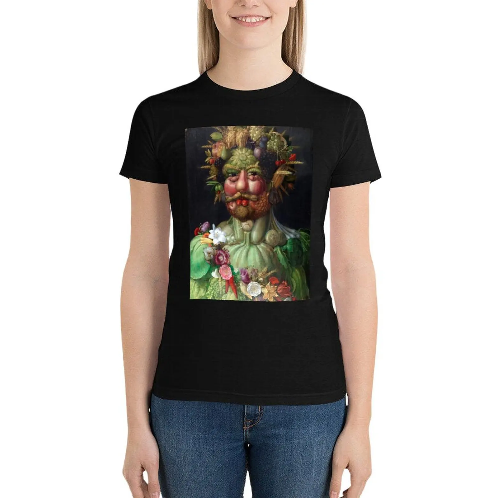 Giuseppe Arcimboldo Vertumnus T-Shirt summer clothes Short sleeve tee rock and roll t shirts for Women