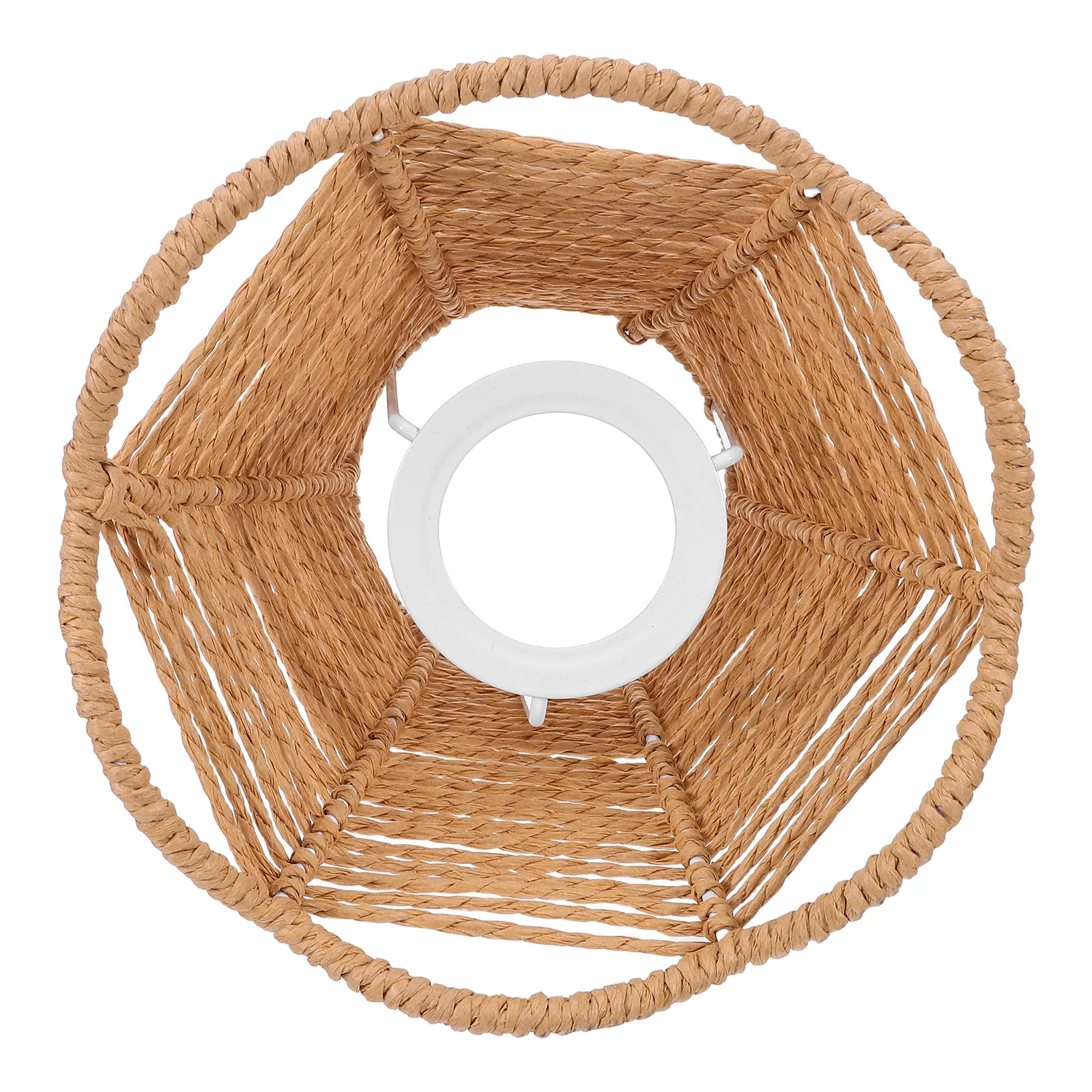 

Small Wicker Lampshade Replacement E27 4.2cm Fit for Table Lamps - Handwoven Natural Fiber Shade for Warm Ambient Bedroom Or