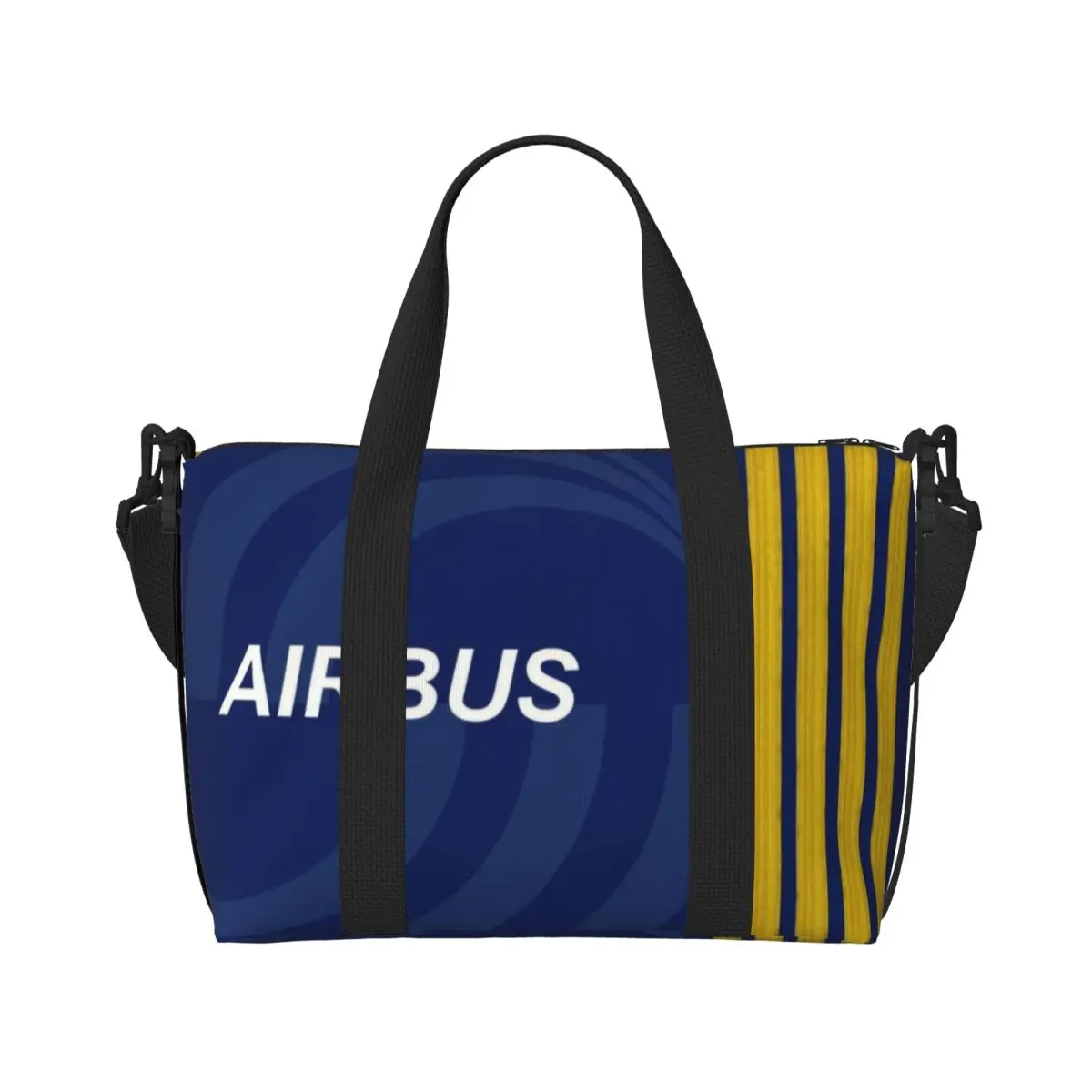 Custom Airbus Fighter Pilot Groceries Shopping Tote Bag Women Large Capacity Aviation Airplane Gym Beach Travel Bags