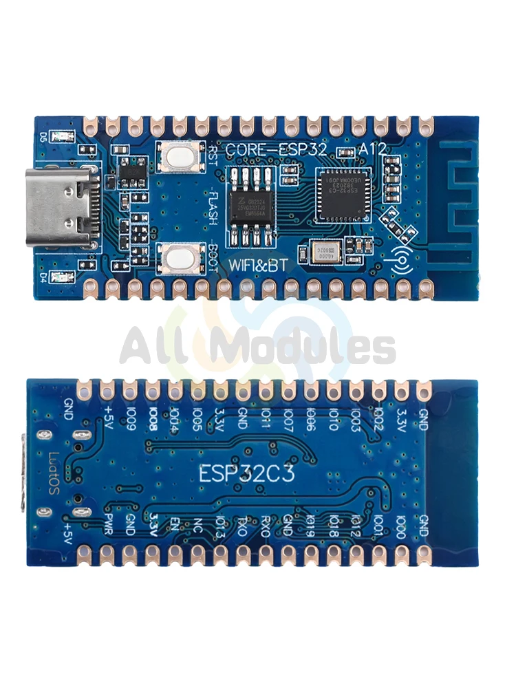 ESP32-C3 Core Board WIFI Bluetooth Module Development Board 2.4G CH343P 32Pin for Verifying ESP32C3 Chip Function Blue