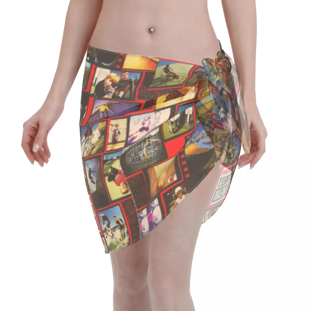 

Custom Cool Vision Street Wear Casual Beach Dress Decorate Women Short Sarongs Beach Wrap For Swimwear