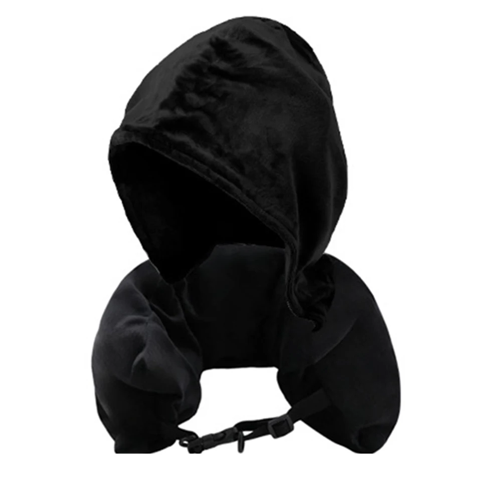 ABYA Stuffable Neck Pillow for Travel with Hood Adjustable Travel Pillow , Ultimate Travel Neck Pillow for Airplane