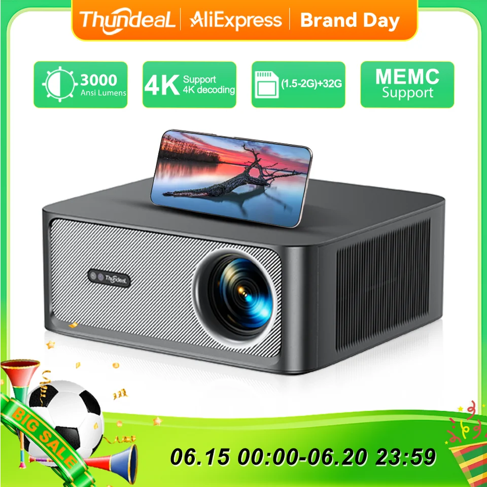ThundeaL TD98Pro Full HD 1080P Proyector portátil Android 4K WiFi