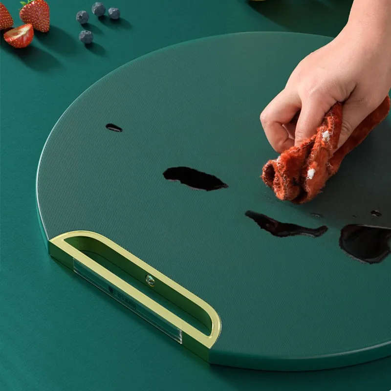 New Green Round Cutting Chopping Blocks Non-slip Mould-Proof Cutting Board For Cutting Vegetable Fruit Meat Kitchen Accessories