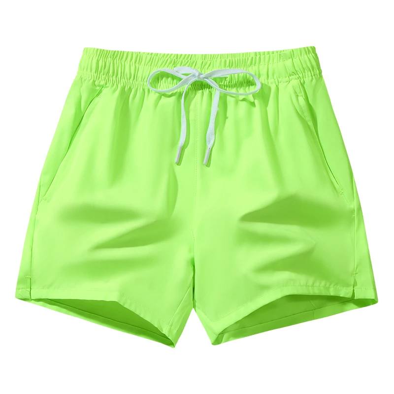 

Летние шорты из ледяного шелка для мужчин и женщин, свободные уличные пляжные брюки, быстросохнущие шорты для бега, однотонные капри