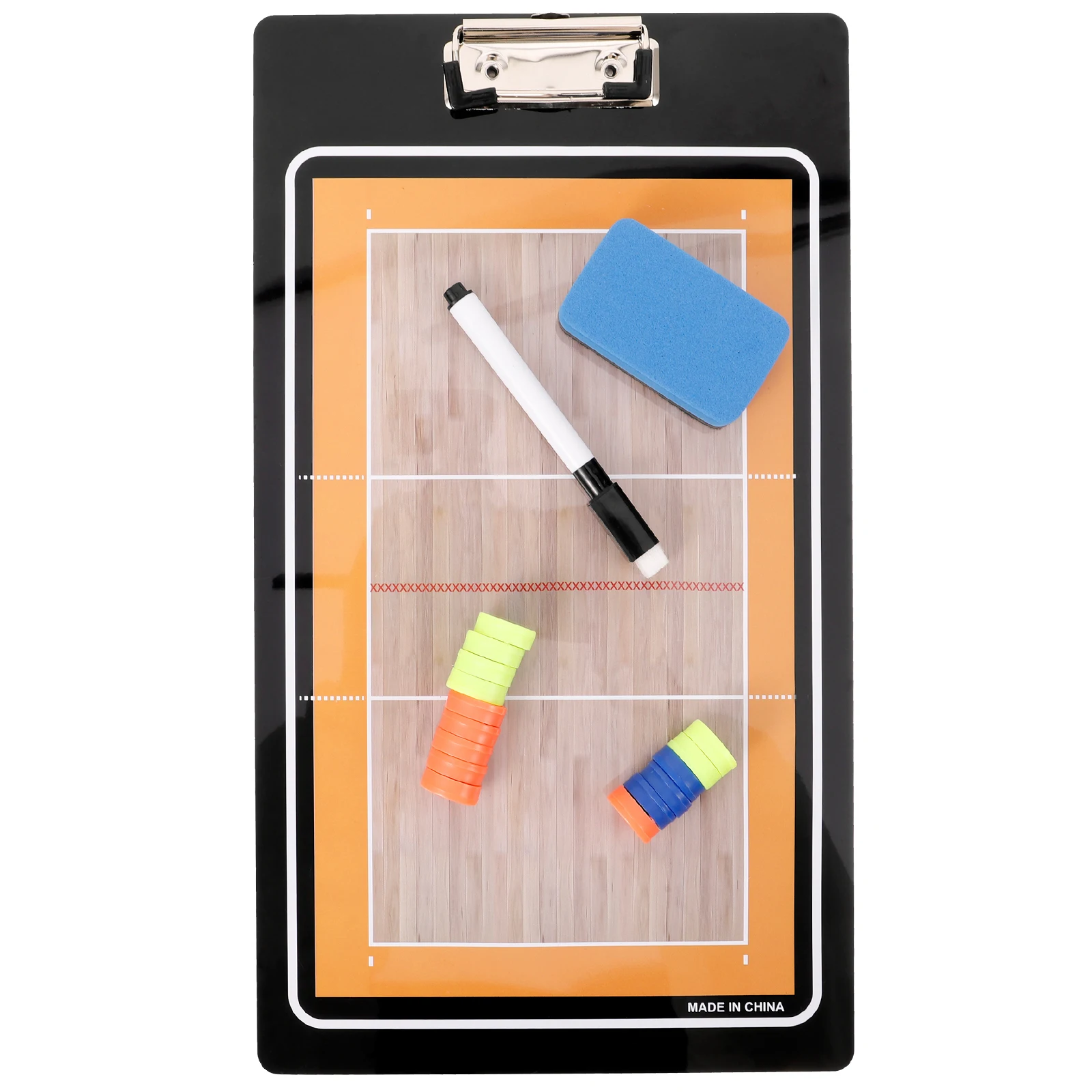 

Portable Magnetic Volleyball Coaches Board Double Side PVC Erasable Coaching Board for Training Match Volleyball Equipment