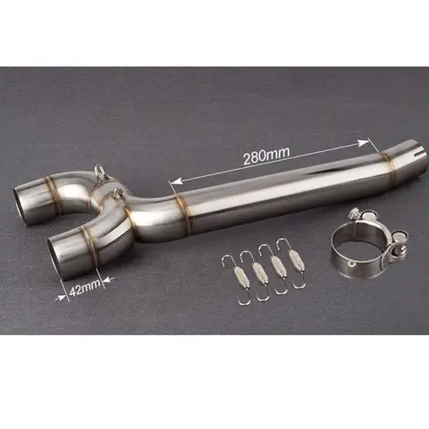 यामाहा FZ6 FZ6N S2 FZ6S Fazer 600 एग्जॉस्ट मोटरसाइकिल कार्बन फाइबर एग्जॉस्ट मफलर मिडिल पाइप फुल सिस्टम 2004-2011 के लिए 10 best sales यामाहा FZ6 एग्जॉस्ट - №6