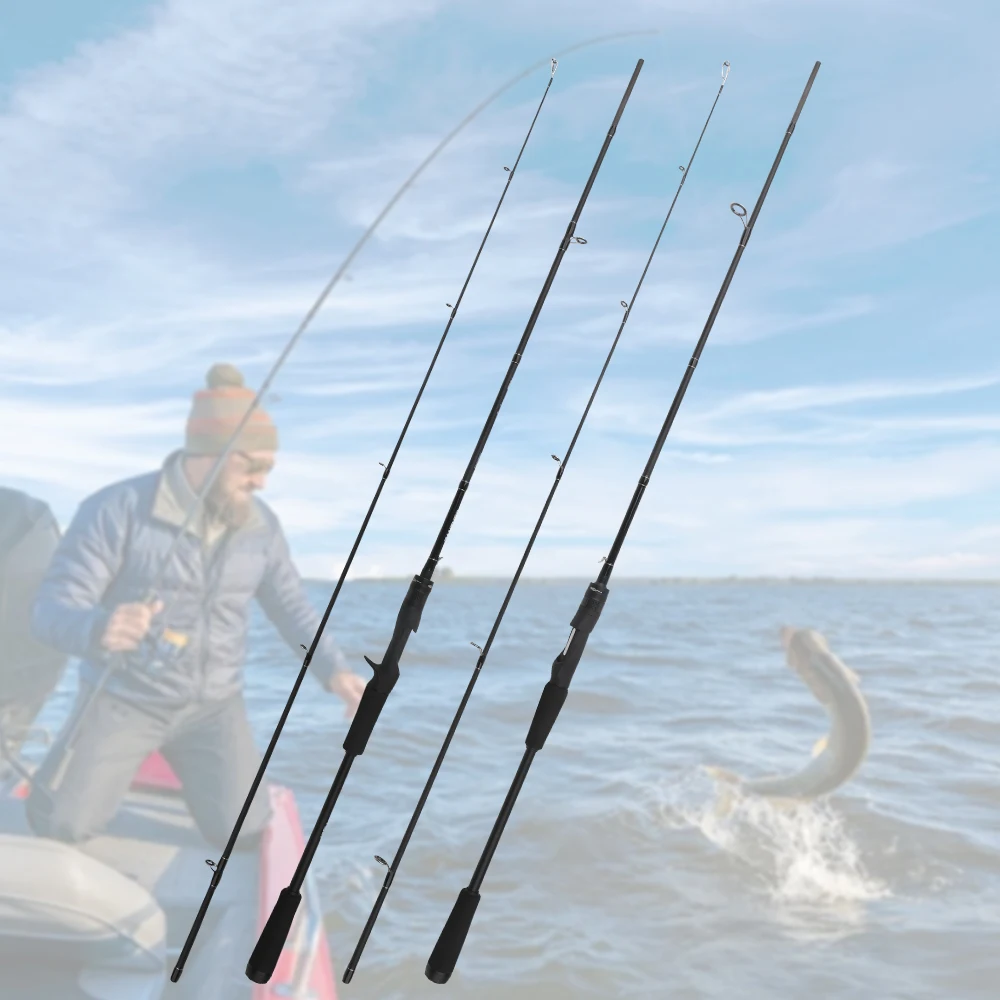 ROLLFISH M Power Kohlefaser-Angelrute, Schnelle Aktion, Glatte Führungen, Leicht & Sensibel für Barsch-Angeln – Detail 6
