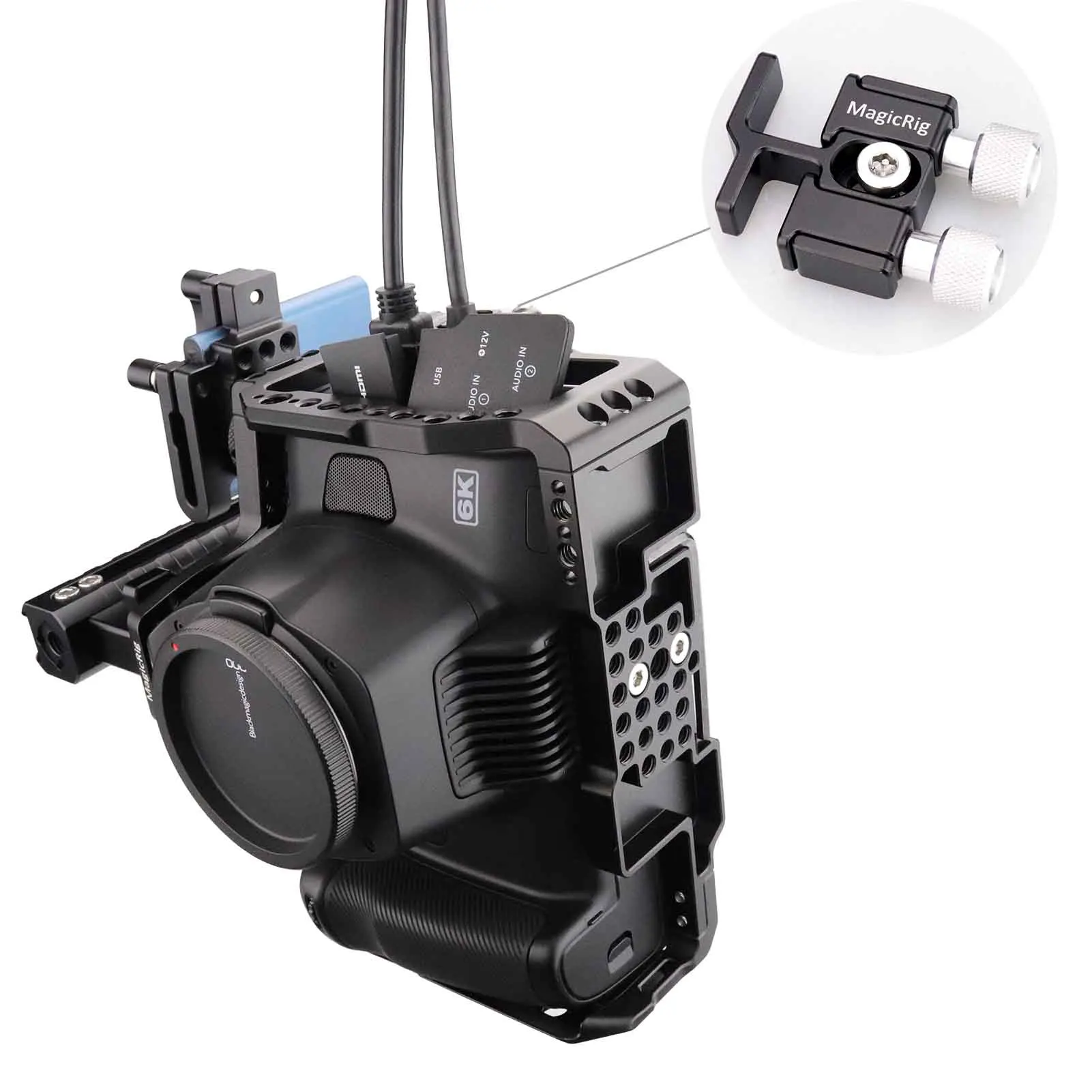 MAGICRIG-HDMIブラックマジックデザインのケーブルクランプ,ポケットシネマカメラ,smallrig bmpcc 6k proと互換性,完全なケージ,4k,6k,6k