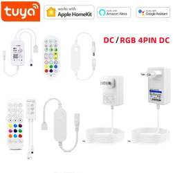 Taśma LED RGB Contoller Tuya Smart Life APP Dimmer Switch 5V 12V WiFi Dla Alexa Echo Google Home Smart Lamp Remote Control