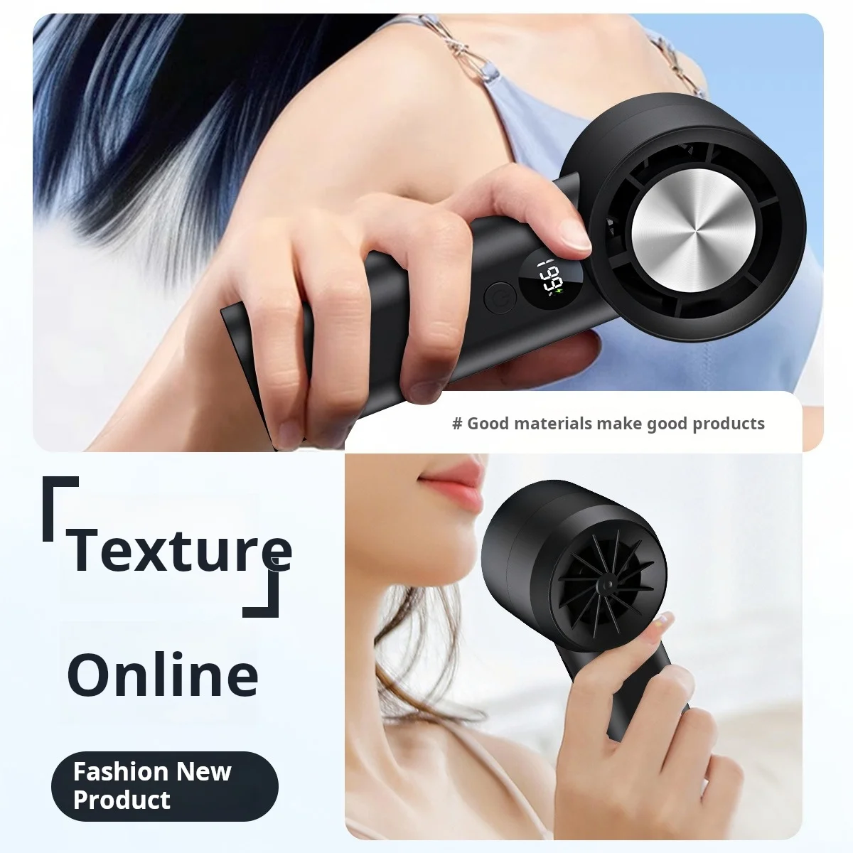 Вентилятор jisu, 199 скоростей, ручной вентилятор, аккумулятор 3600 мАч, тип C, быстрая зарядка, 4 варианта цвета, регулируемая скорость ветра, портативный