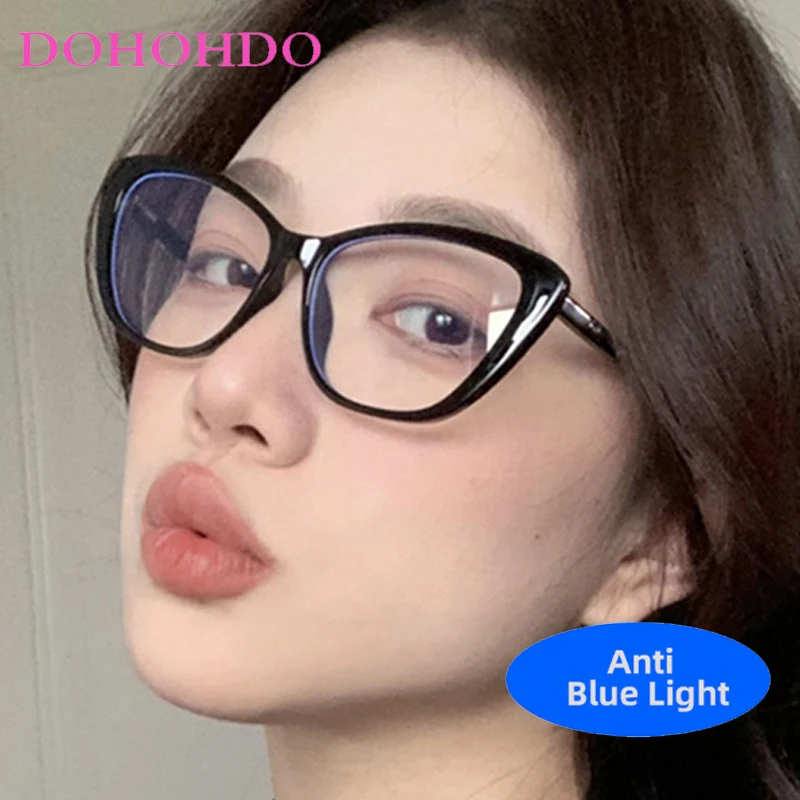 

Fashion Cat Eye Butterfly Frame Anti-Blue Light Women Glasses Luxury Brand Designer Computer Eye Protection Optical Eyewear Men