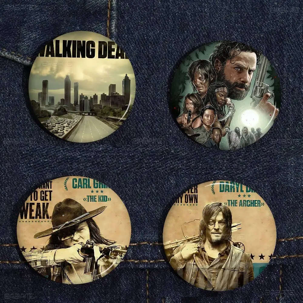 Película clásica T-theS W-walkingS D-dead, broches nuevos, Pin de botón suave, insignia divertida de Meme de monopatín