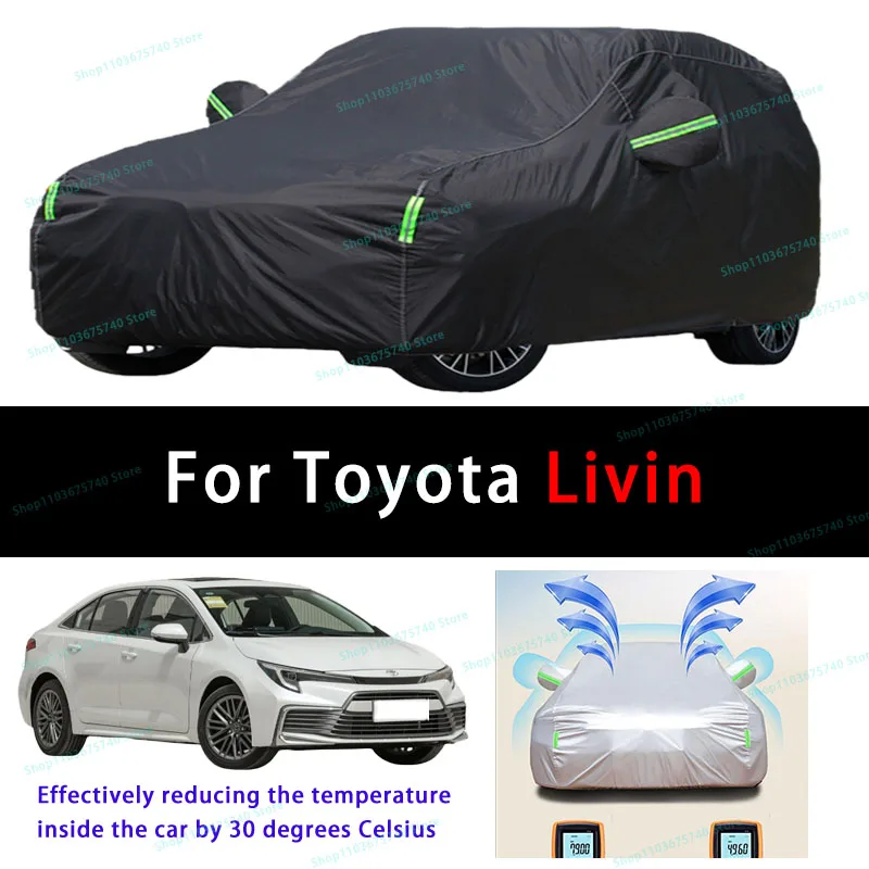 

For Toyota Livin Summer Full Car Covers Outdoor Sun uv Protection Dust Cooling Protective Auto Protective Cover