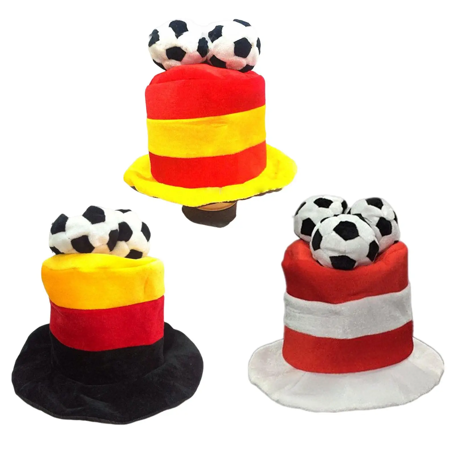 Voetbalwedstrijdhoed Pluche hoofddeksels Grappig voor spel Halloween-decoraties