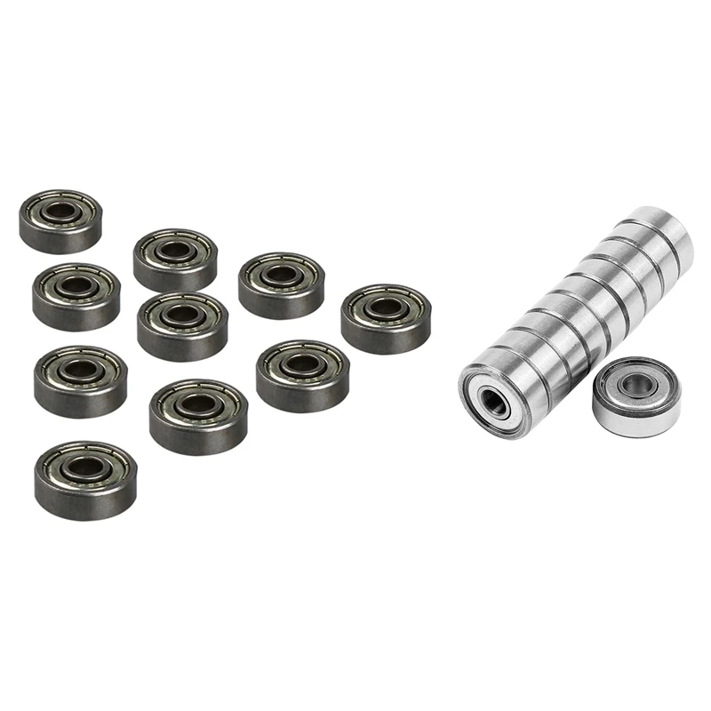 10 sztuk 625ZZ jeden rząd głębokiego rowka łożysko kulkowe 16Mm X 5Mm X 5Mm i 10 sztuk miniaturowe uszczelnione metalowe ekranowane metryczne promieniowe Ba