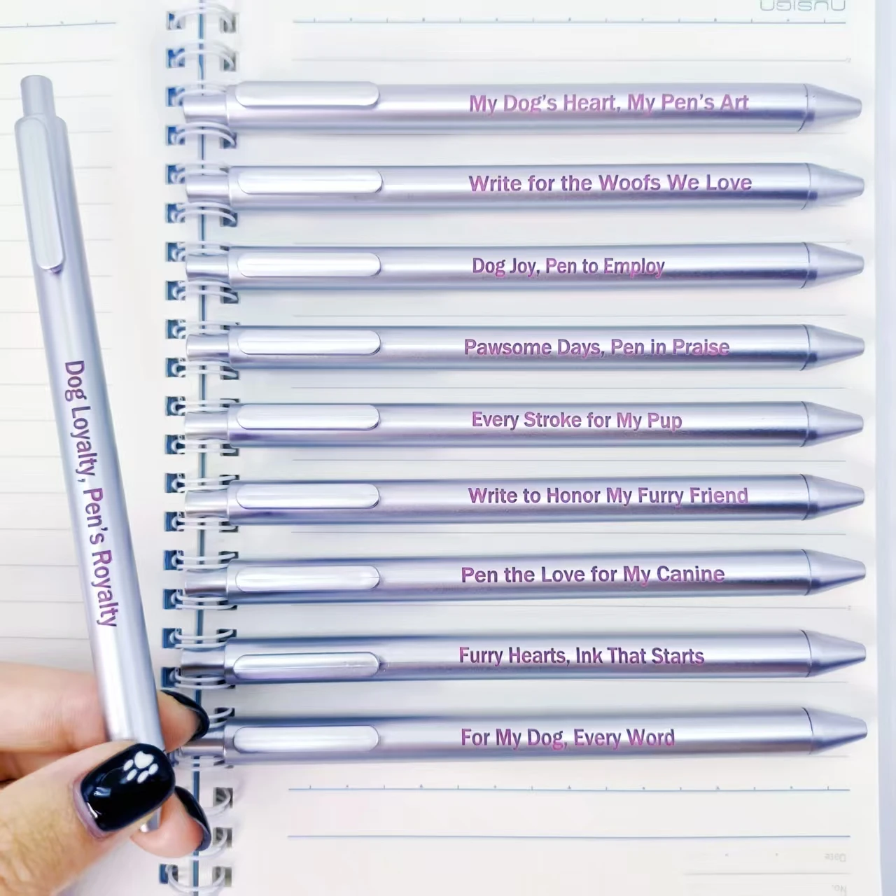 

10/20pcs protective puppy phrase engraving pen ballpoint pen with protective puppy phrase daily office stationery