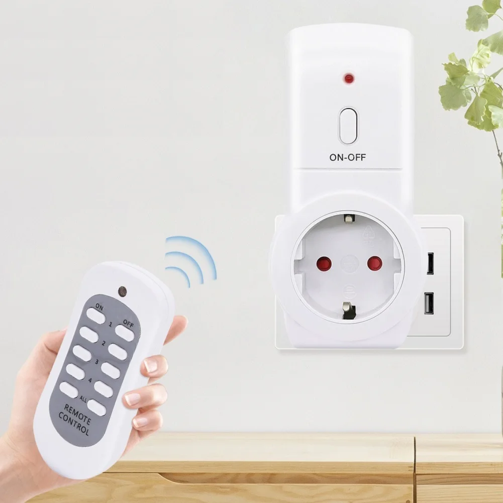 Энергосберегающая розетка, 433,92 МГц, дистанционный переключатель, дистанционное управление бытовой техникой, 16 А, максимальный рейтинг, экологически чистый