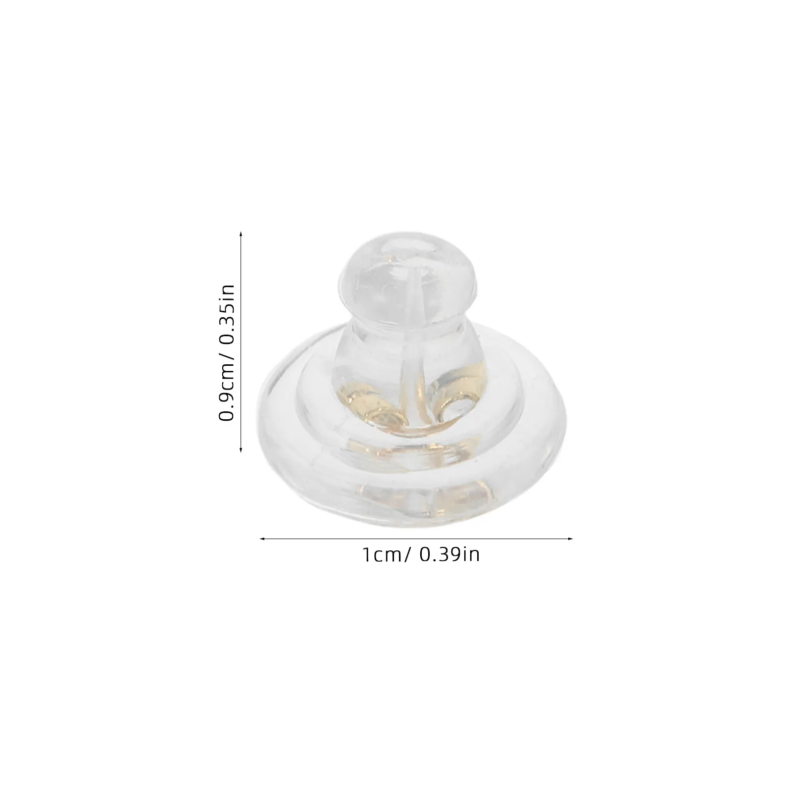100Pcs Clear Soft Silicone Earring Backs Flat Disc Ear Stud Stoppers Replacement Pads Secure Comfortable Wear Earring Pad