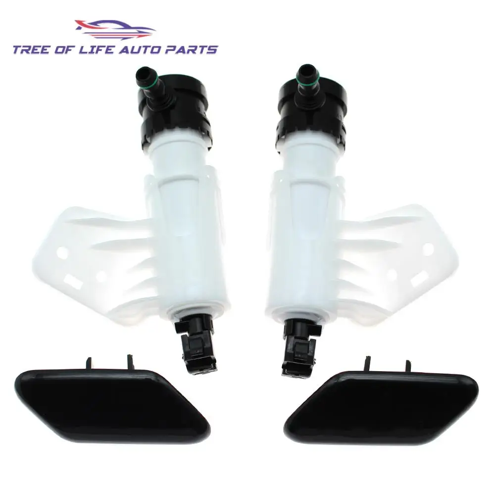 Front Headlight Washer Nozzle Headlamp Cleaning Spray Pump+ Cover Cap For Hyundai Sonata Hybrid LF 15-17 98671-E6000 98672-E6000