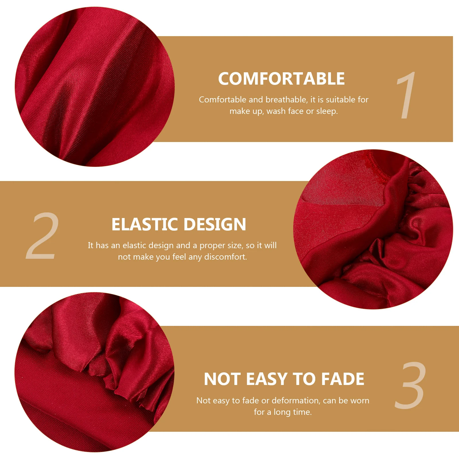 

2Pcs Satin Sleeping Hat Women Chemo Bonnet Lightweight Durable Hair Care Satin Sleeping Hat Hair Care Bonnets