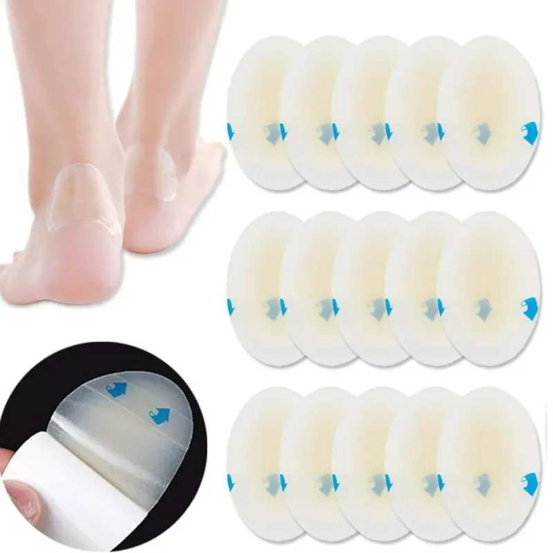 1/50 pçs protetor de calcanhar de gel invisível remendos de pé anti-desgaste auto-adesivo blister almofadas sapatos adesivos alívio da dor gesso