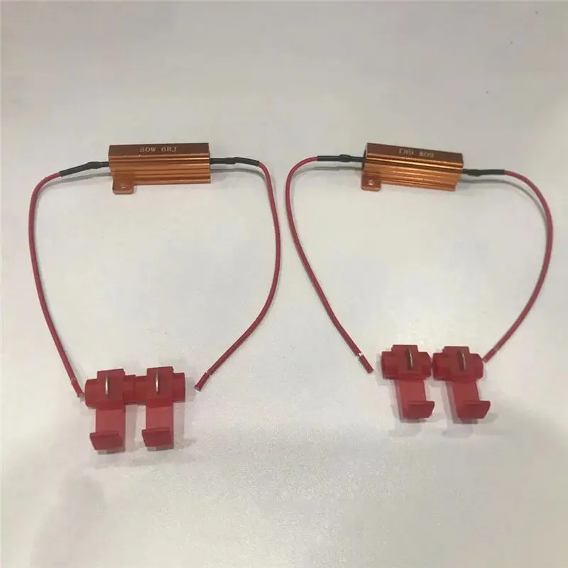 AU16-LED Indicator Ballast Load Resistor Flash Rate Relay Turn Signal Bulbs Load Resistor 50W 6 Ohm 4Piece