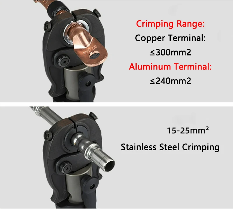 Three in one Multifunctional Electric Hydraulic Terminal Crimping Pliers, Cable Cutter, Stainless Steel Tube Crimping Tools